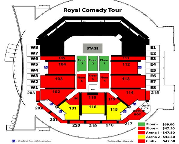 Ted Constant Center Detailed Seating Chart