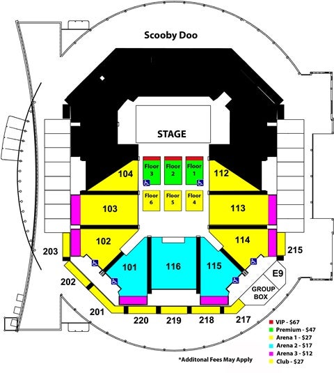 Ted Constant Center Detailed Seating Chart