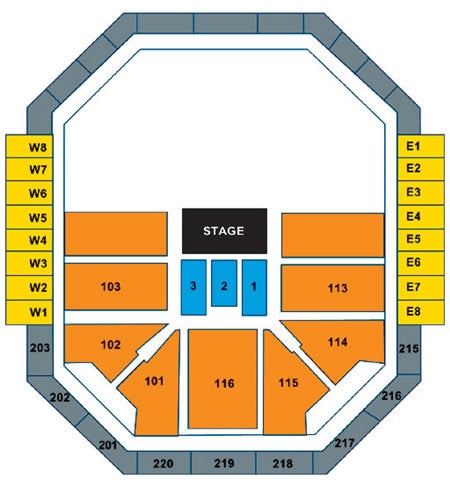 Ted Constant Center Detailed Seating Chart